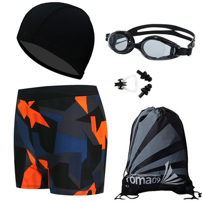 Värvilise mustriga meeste rannabokserid