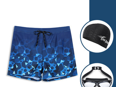 Vyriški maudymosi kostiumėliai iš greitai džiūstančio audinio su kaklaraiščiais