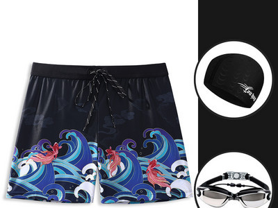 Úszónadrág férfi guggolásgátló professzionális fürdőruha férfi nagy méretű ötpontos úszónadrág ruha speed száraz buborékos hőforrás felszerelés