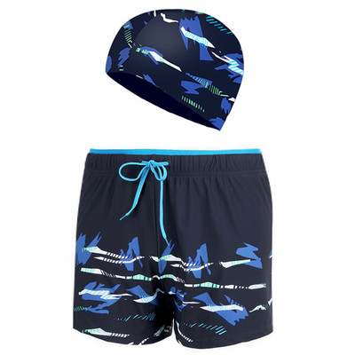 Meeste lühikeste pükste vaba mudel aplikatsiooni ja lipsudega