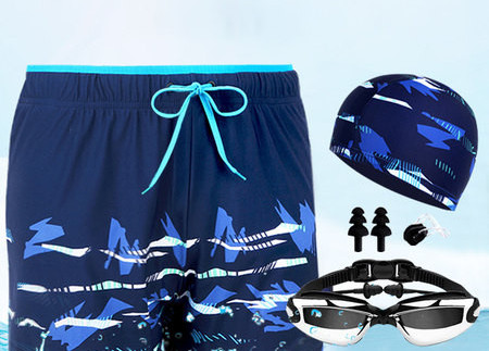 Meeste lühikeste pükste vaba mudel aplikatsiooni ja lipsudega