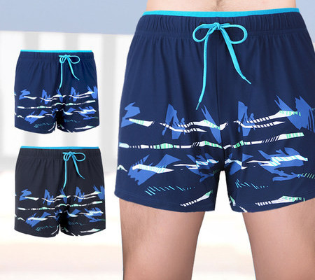 Meeste lühikeste pükste vaba mudel aplikatsiooni ja lipsudega