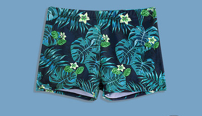 Férfi strand boxer színes nyomattal