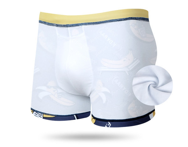 Férfi strand boxer színes nyomattal