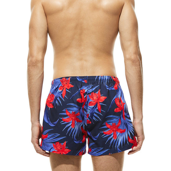 Meeste värvilised lühikesed püksid elastse vöökohaga