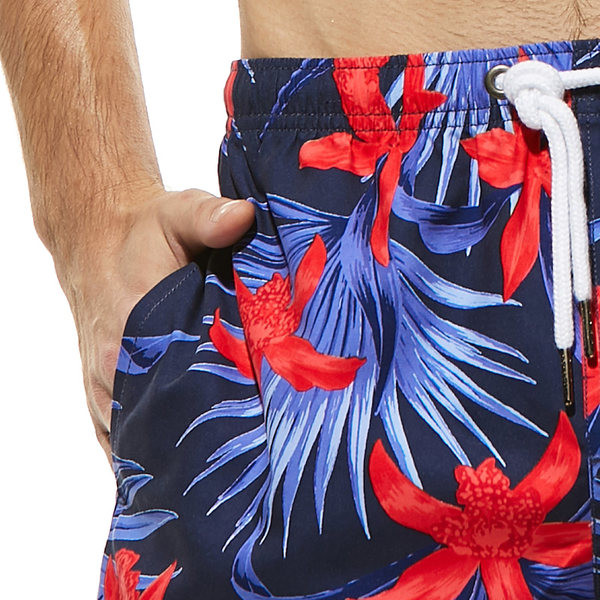 Meeste värvilised lühikesed püksid elastse vöökohaga