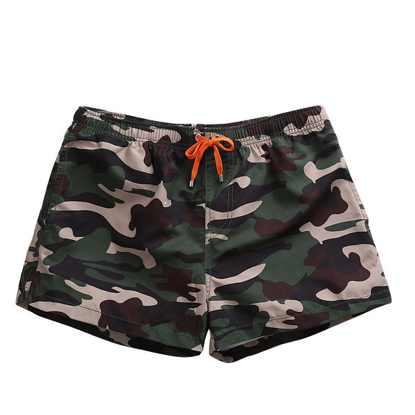 Férfi strandnadrág nyakkendővel - gyorsan száradó anyagból