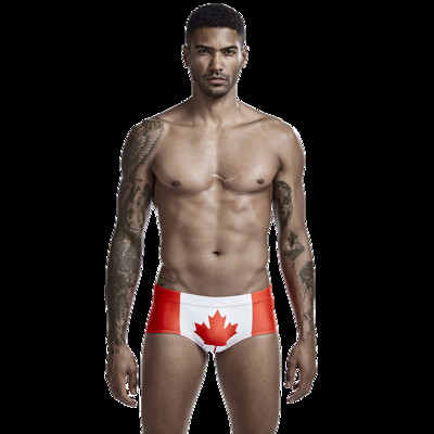 Värvilise mustriga rannabokserid meestele