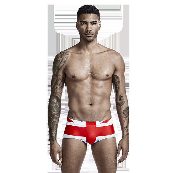 Värvilise mustriga rannabokserid meestele