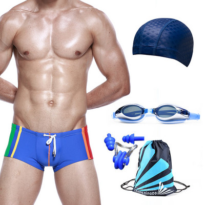 Meeste ujumistrikoo tüüpi briis mitut värvi lipsudega