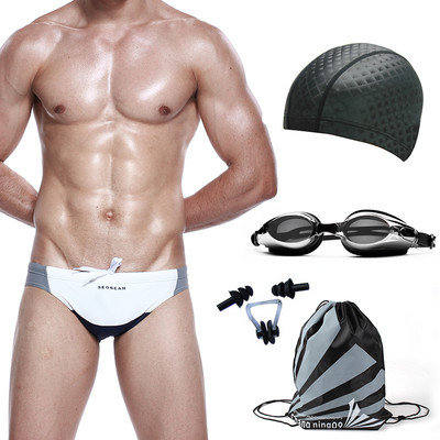 Meeste ujumistrikoo tüüpi briis mitut värvi lipsudega