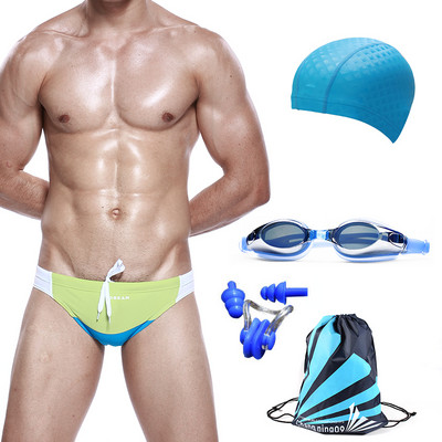 Meeste ujumistrikoo tüüpi briis mitut värvi lipsudega