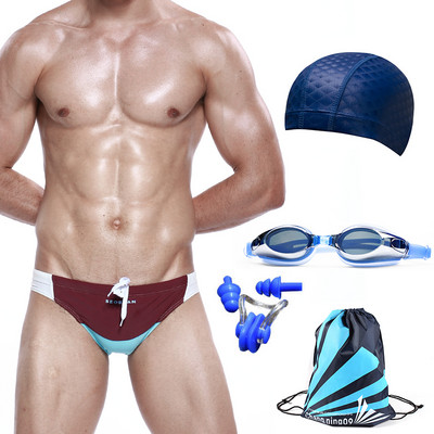 Meeste ujumistrikoo tüüpi briis mitut värvi lipsudega