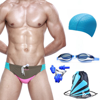 Meeste ujumistrikoo tüüpi briis mitut värvi lipsudega