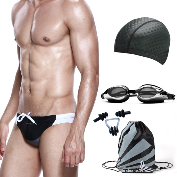 Meeste ujumistrikoo tüüpi briis mitut värvi lipsudega