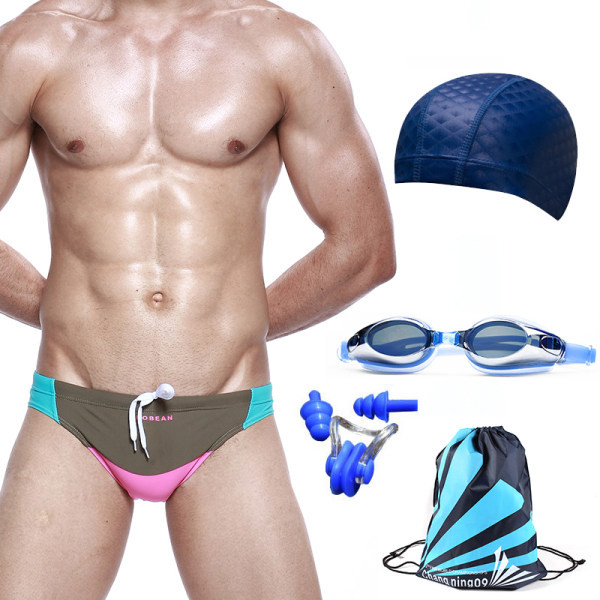 Meeste ujumistrikoo tüüpi briis mitut värvi lipsudega