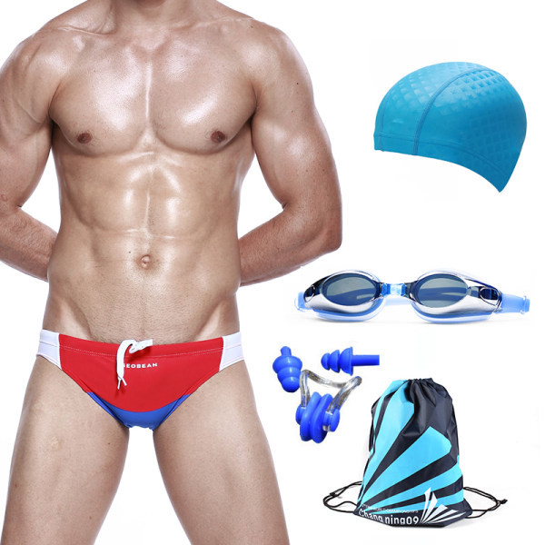 Meeste ujumistrikoo tüüpi briis mitut värvi lipsudega