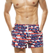 Värvilised lipsude ja lillemotiividega meeste rannapüksid