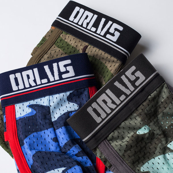 Kamuflaažimustriga meeste püksikud - kolme värvi