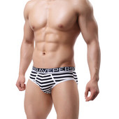 Férfi csíkos alsónadrág felirattal