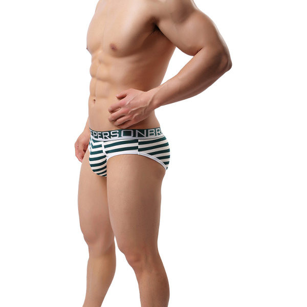Férfi csíkos alsónadrág felirattal