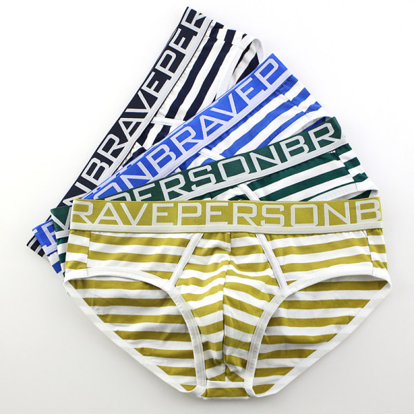 Férfi csíkos alsónadrág felirattal