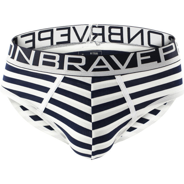 Férfi csíkos alsónadrág felirattal