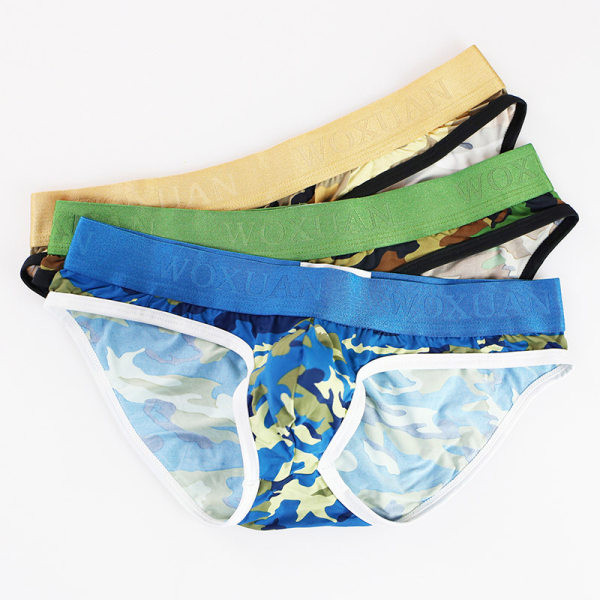 Férfi alsónadrág felirattal és terepszínű mintával