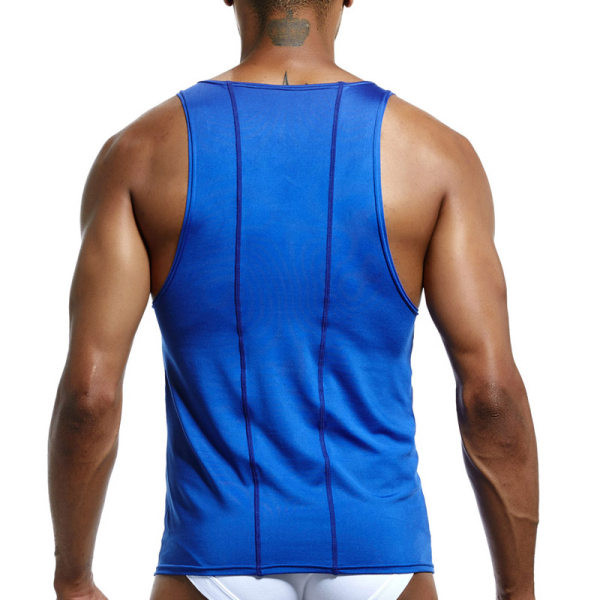 Meeste topp halli ja sinise värviga