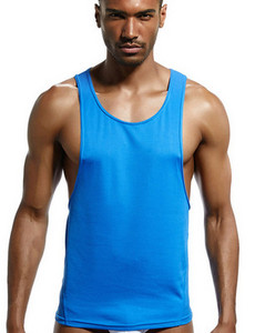 Meeste vabaaja ovaalse kaelusega topp