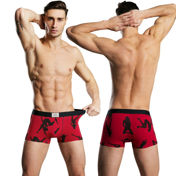 Férfi testreszabott pamut boxerek rátéttel