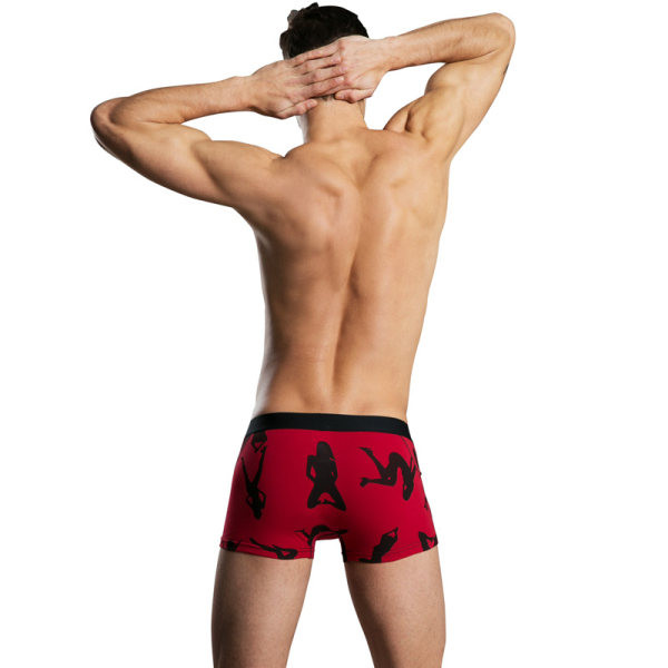 Férfi testreszabott pamut boxerek rátéttel