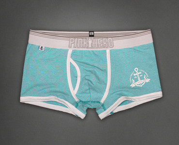 Férfi pamut boxerek széles gumival és felirattal