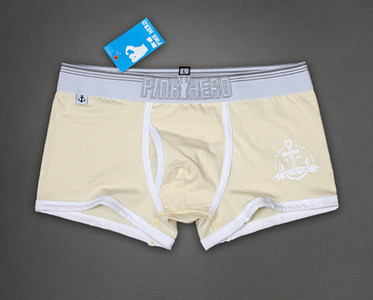 Férfi pamut boxerek széles gumival és felirattal