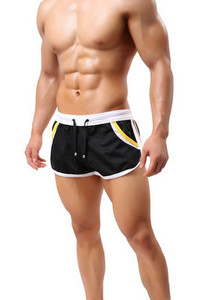Īsi vīriešu pludmales šorti ar saitēm un kabatām