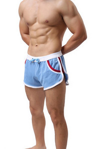 Īsi vīriešu pludmales šorti ar saitēm un kabatām