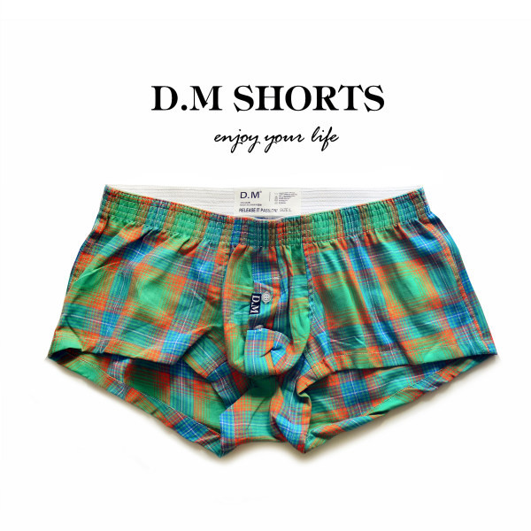 Alkalmi férfi kockás boxer gombokkal