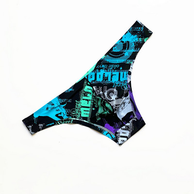 Ανδρικό σλιπ χωρίς ραφές με απλικέ χρώματος