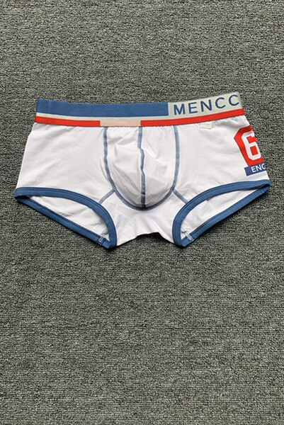 Férfi boxer mintával - kék és fehér