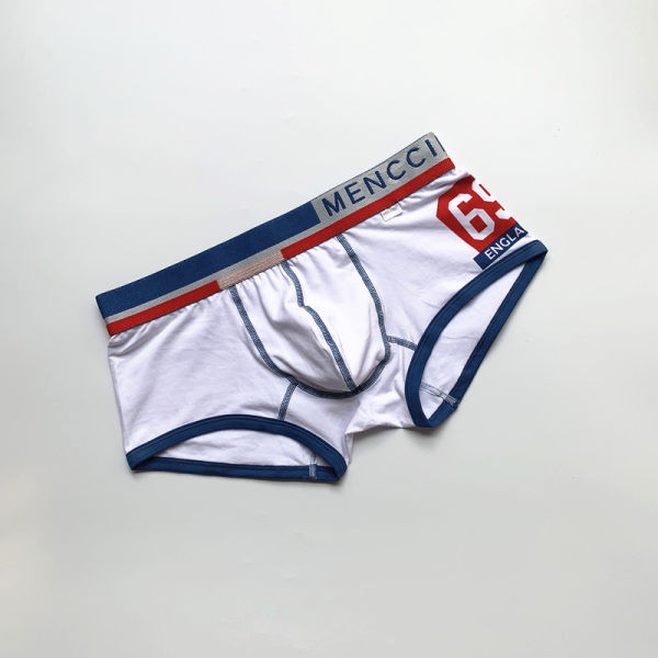 Férfi boxer mintával - kék és fehér