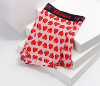 Férfi boxer szív rátéttel és hímzett felirattal