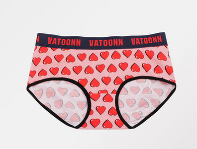 Férfi boxer szív rátéttel és hímzett felirattal