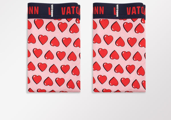 Férfi boxer szív rátéttel és hímzett felirattal