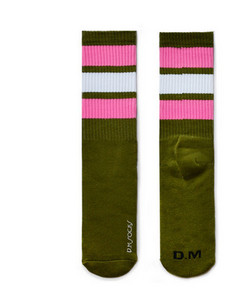 Férfi csíkos zokni hímzett felirattal