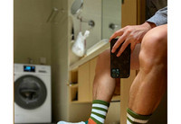 Alkalmi férfi csíkos zokni