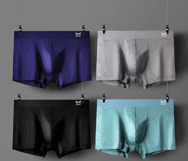 Férfi boxer hálós anyagból, felirattal