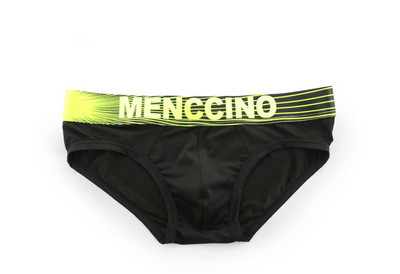 Férfi rövidnadrág széles elasztikus és hímzett felirattal