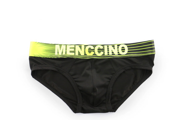 Férfi rövidnadrág széles elasztikus és hímzett felirattal