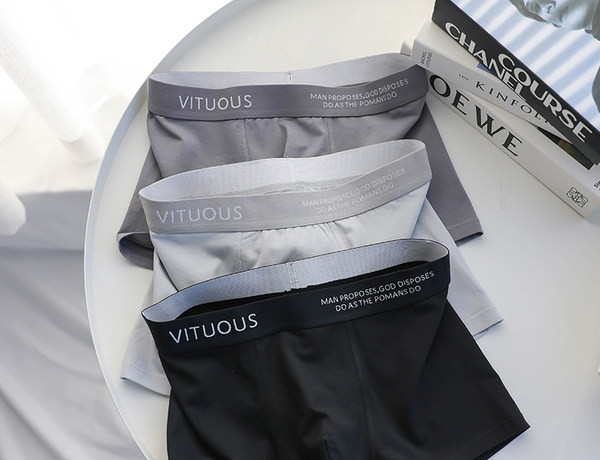 Pamut férfi boxerek hímzéssel 3 darabos készletben