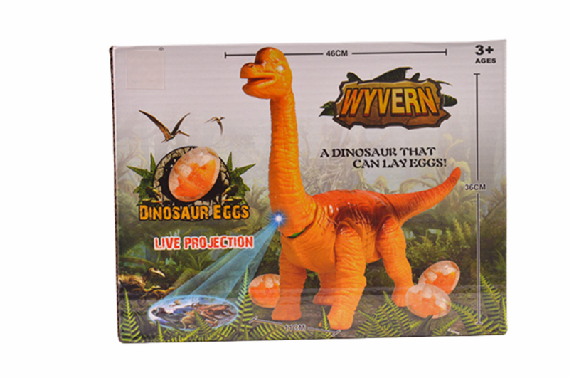 Играчка Динозавър, Музикална, Светеща, Пластмасова